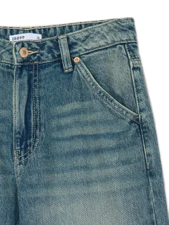 Jeansy straight w stylu retro