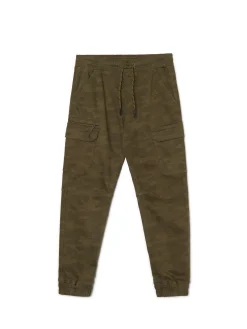 Joggery cargo z nadrukiem camo
