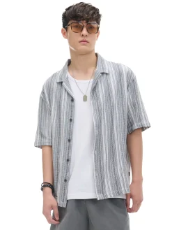 Koszula z krótkim rękawem w paski