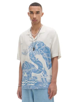 Koszula z wiskozy ze zwierzęcym motywem