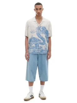 Koszula z wiskozy ze zwierzęcym motywem