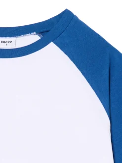 Koszulka longsleeve z niebieskimi rękawami