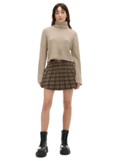 Kraciasta spódnica mini w stylu retro