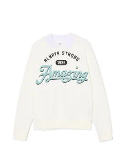 Kremowa bluza z kołnierzykiem