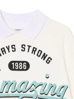 Kremowa bluza z kołnierzykiem