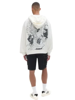 Kremowa bluza z motywem smoka