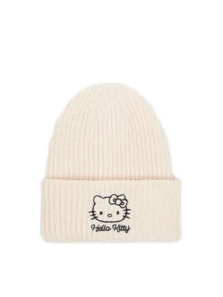 Kremowa czapka beanie Hello Kitty