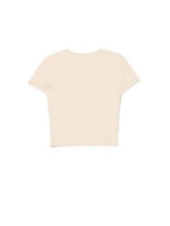 Kremowa koszulka z nadrukiem