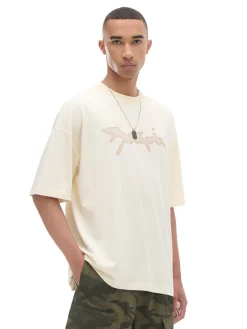 Kremowa koszulka z napisem