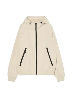 Kremowa kurtka z kapturem