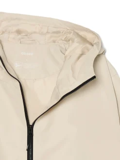 Kremowa kurtka z kapturem