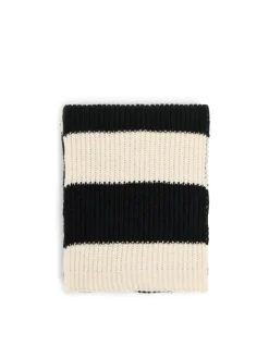 Kremowo-czarny szalik