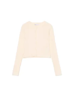 Kremowy kardigan z guzikami