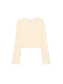 Kremowy krótki sweter