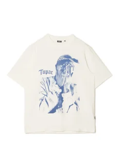 Kremowy t-shirt Tupac