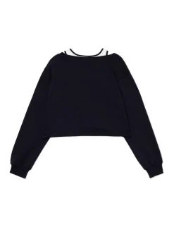 Krótka bluza z topem i nadrukiem