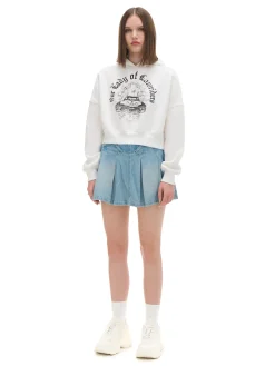 Krótka bluza ze spranym nadrukiem