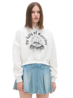 Krótka bluza ze spranym nadrukiem