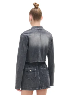 Krótka jeansowa kurtka