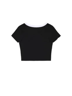 Krótka koszulka z napisami