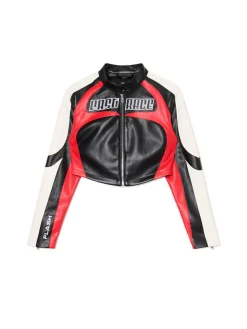 Krótka kurtka w stylu racing