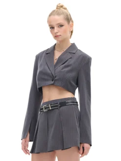 Krótka marynarka w paski