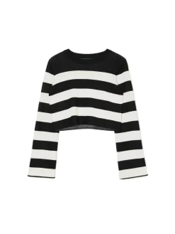 Krótki sweter w paski