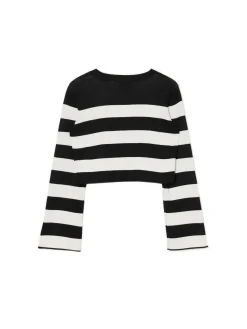 Krótki sweter w paski