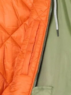 Kurtka bomberka z dzianinowym kapturem