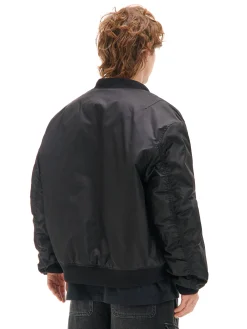 Kurtka bomberka z dzianinowym kapturem