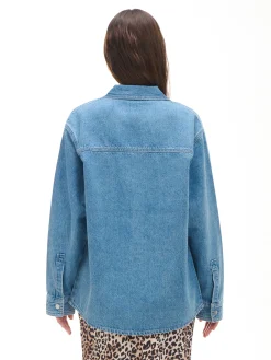Kurtka jeansowa z efektem sprania