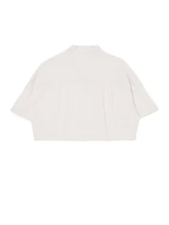 Luźna kremowa koszula crop