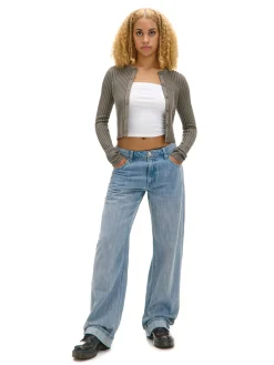 Melanżowy kardigan z guzikami