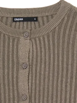 Melanżowy kardigan z guzikami