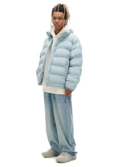 Miętowa kurtka pufferka