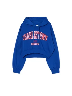 Niebieska bluza crop