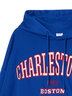 Niebieska bluza crop