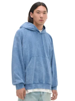 Niebieska bluza oversize z kapturem UNISEX