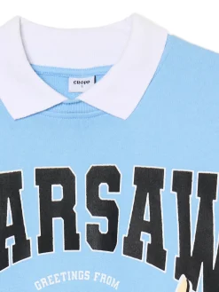 Niebieska bluza z kołnierzykiem