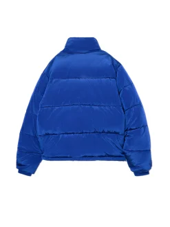 Niebieska kurtka puffer ze stójką