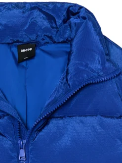 Niebieska kurtka puffer ze stójką