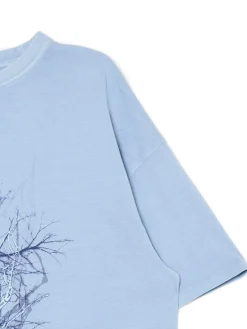 Niebieski T-shirt z pająkiem UNISEX