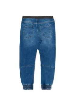 Niebieskie jeansowe joggery chino