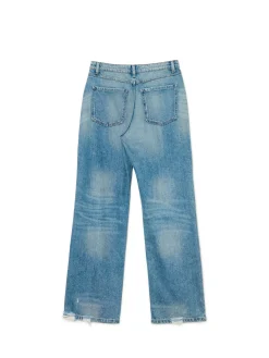 Niebieskie jeansy baggy