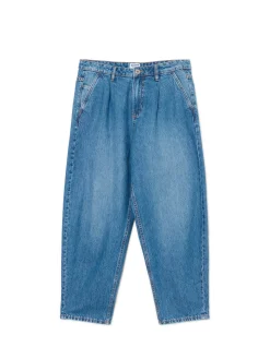 Niebieskie jeansy balloon baggy