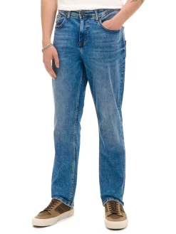 Niebieskie jeansy regular