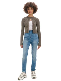 Niebieskie jeansy skinny z kieszeniami