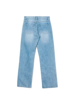 Niebieskie jeansy straight