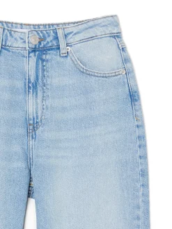 Niebieskie jeansy wide leg