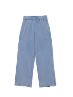 Niebieskie spodnie wide leg